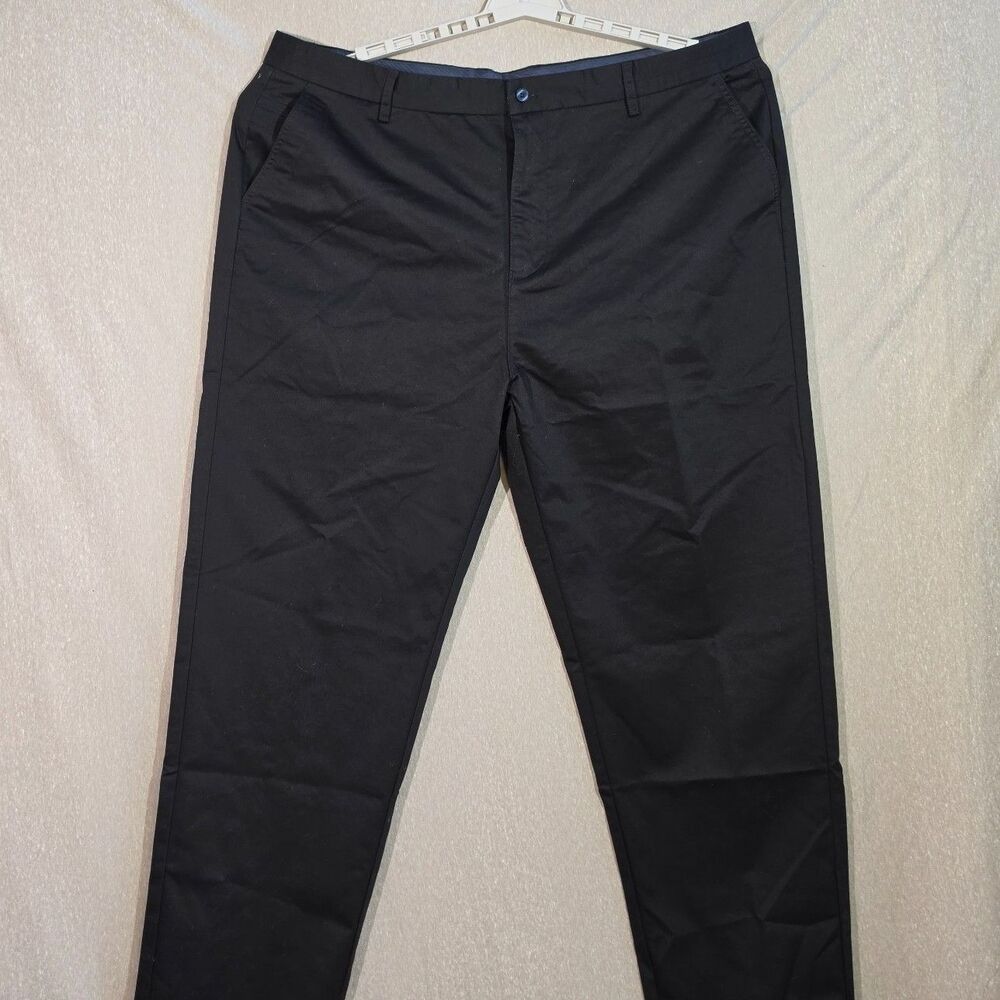 YOURSELF High Fashion Stretch Chino Men's Dress Pants in Black w 40